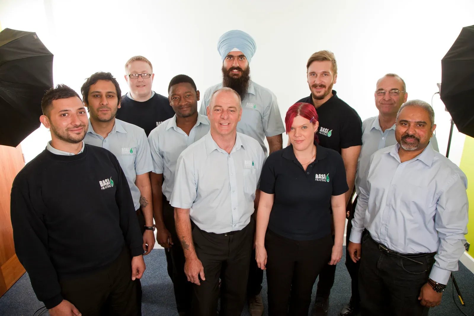 The full BASI Plumbing and Heating team of engineers and office staff